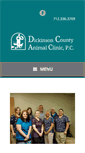 Mobile Screenshot of dickinsoncountyanimalclinic.com